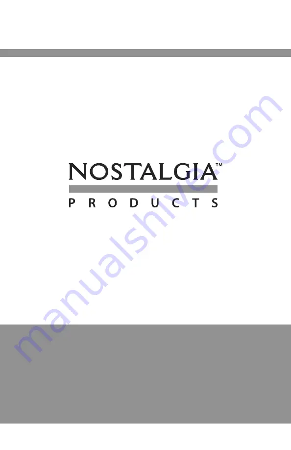 Nostalgia CBM8 Instructions And Recipes Manual Download Page 1