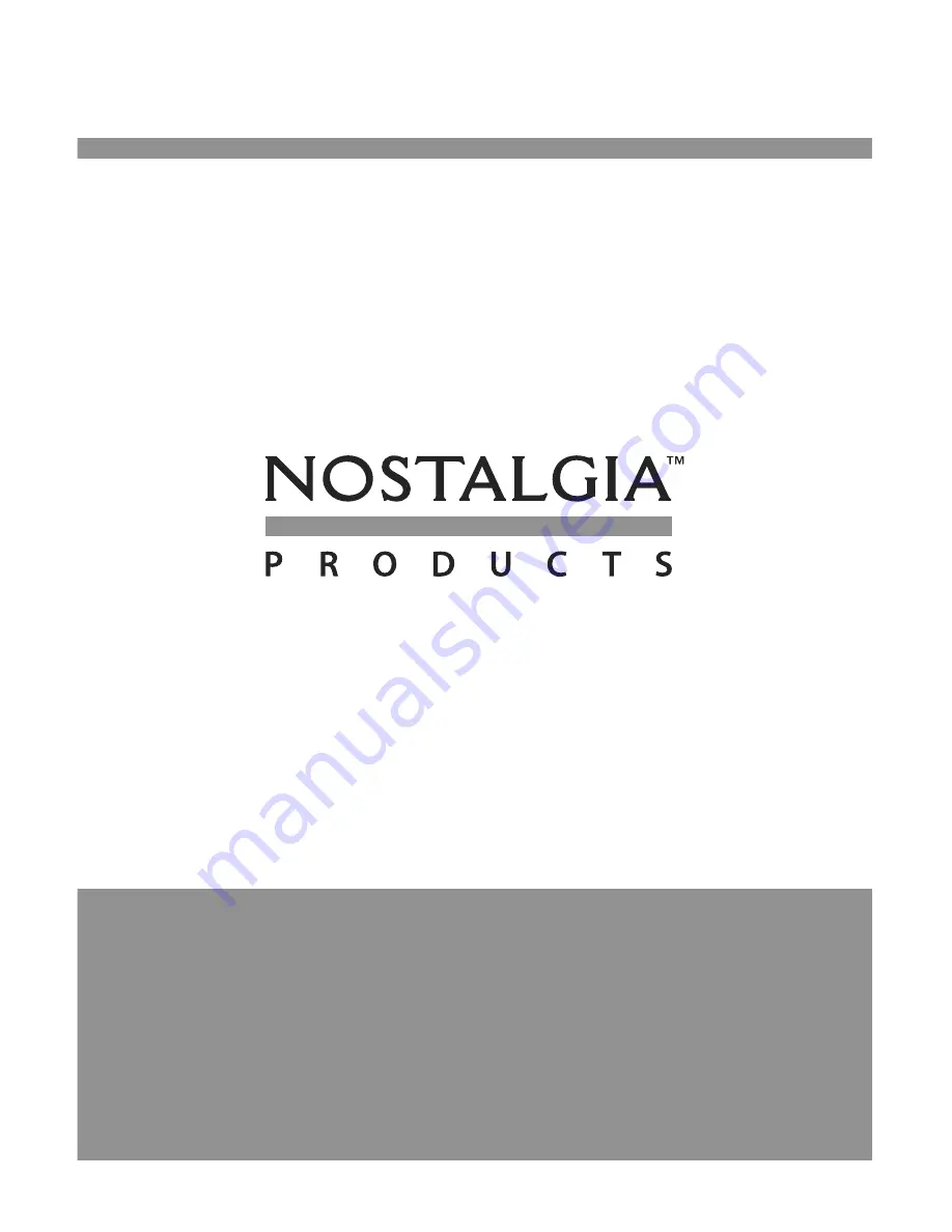 Nostalgia FCK800 User Manual Download Page 1