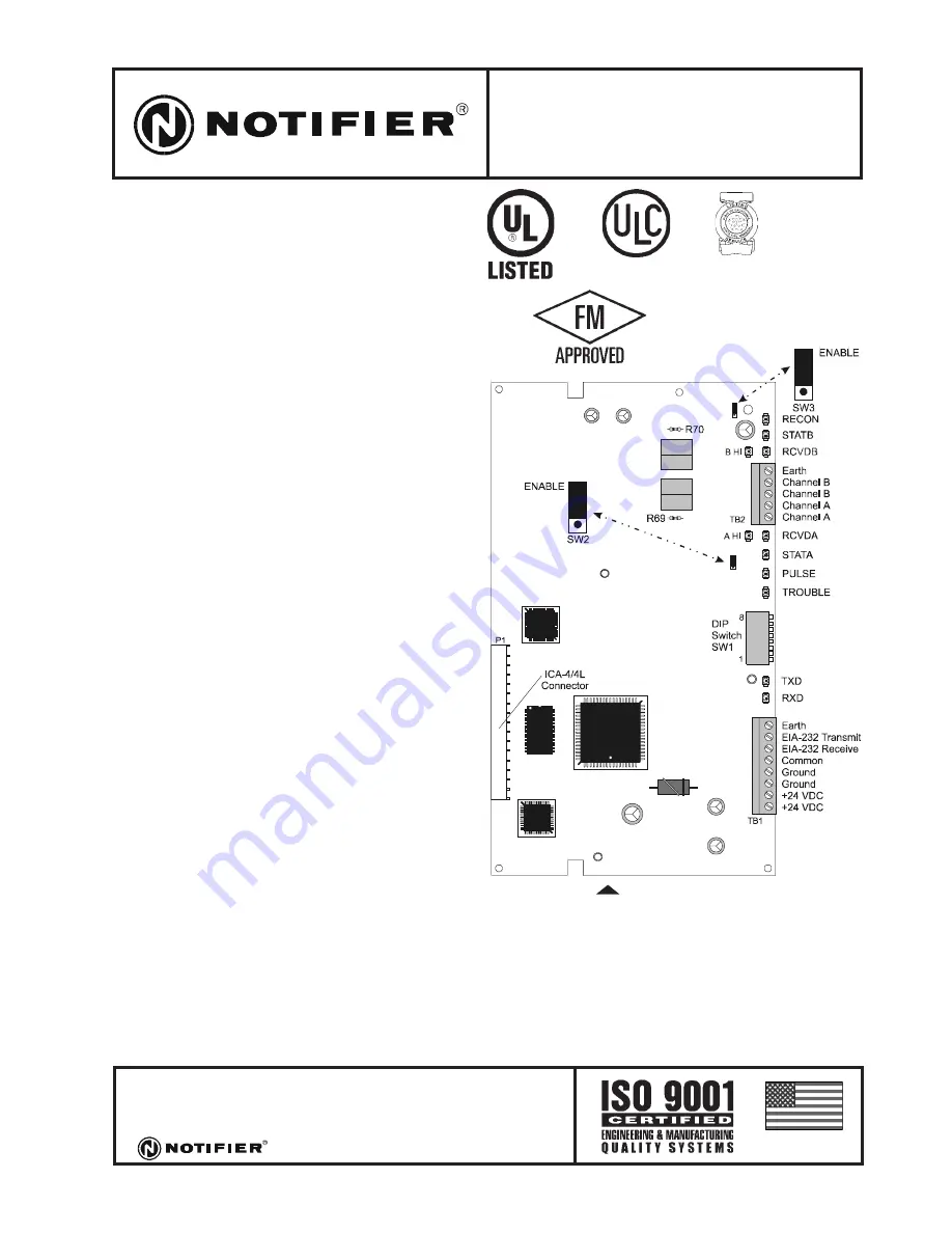 Notifier NAM-232 Quick Start Manual Download Page 1