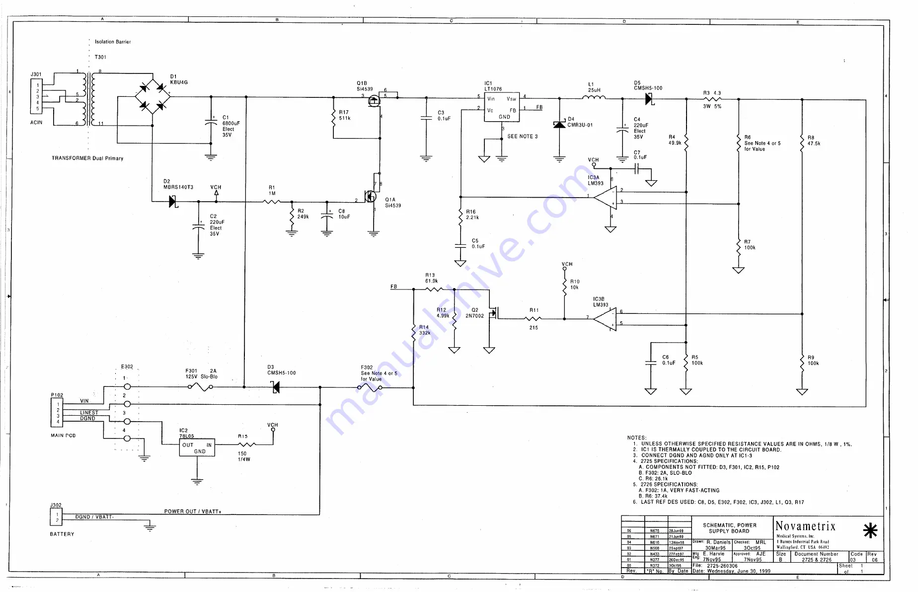 Novametrix Medical Systems MARS PO2 TECH 2001 Service Manual Download Page 72