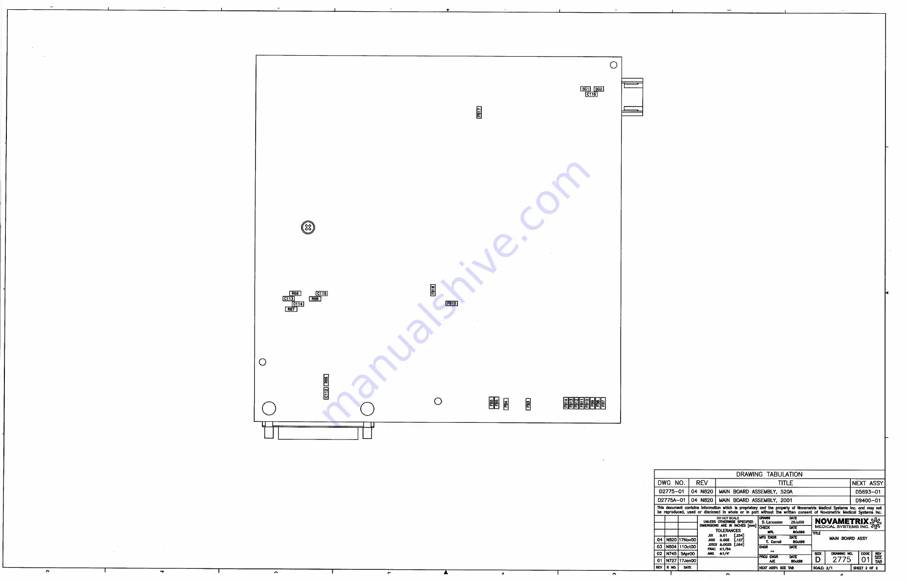 Novametrix Medical Systems MARS PO2 TECH 2001 Service Manual Download Page 74