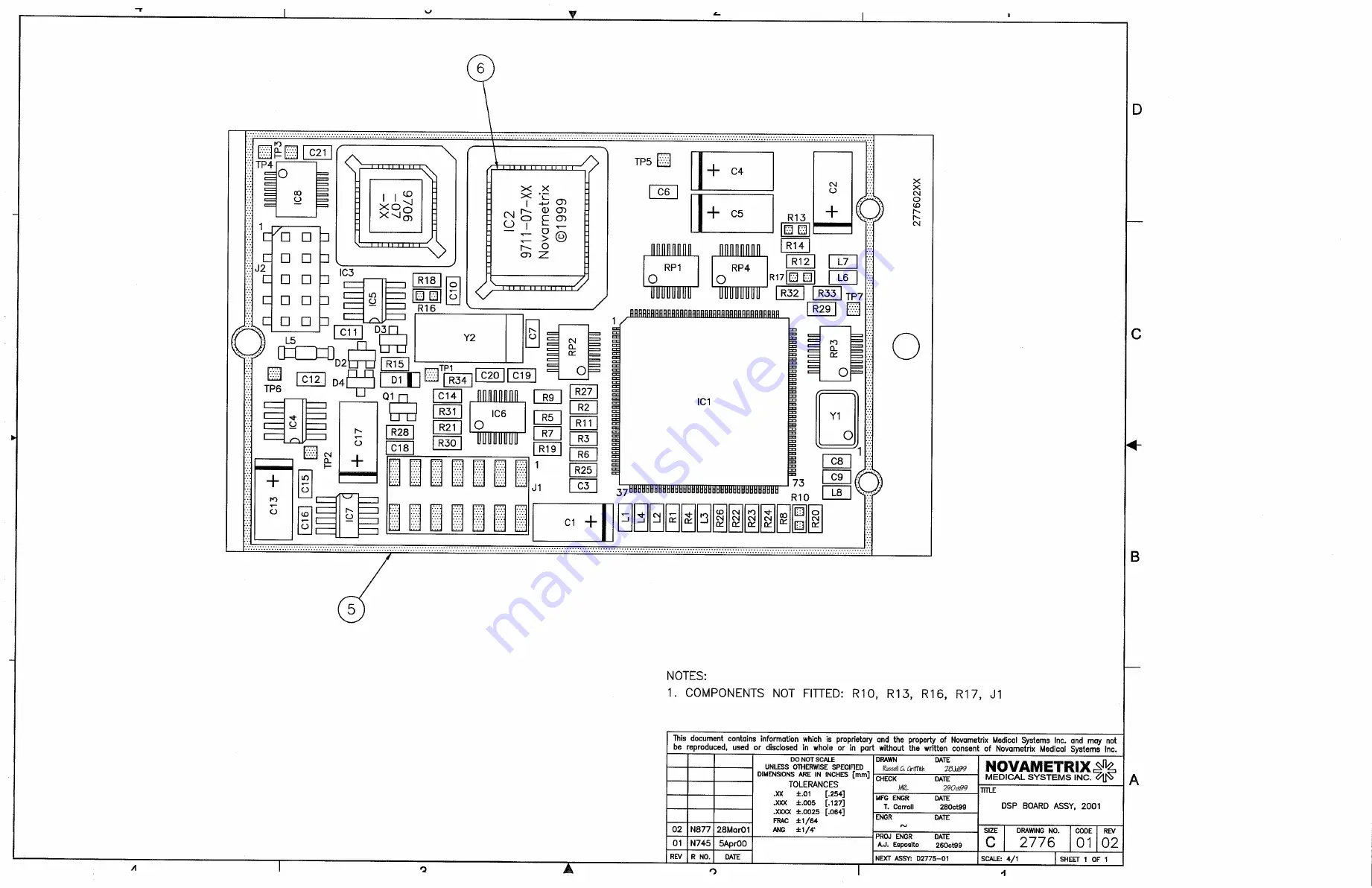 Novametrix Medical Systems MARS PO2 TECH 2001 Service Manual Download Page 79