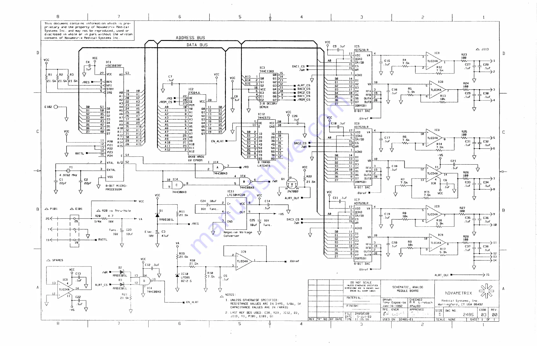 Novametrix Medical Systems MARS PO2 TECH 2001 Service Manual Download Page 85