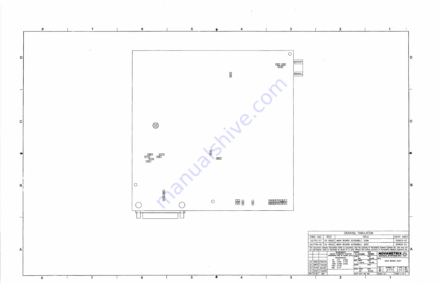 Novametrix Medical Systems OXYPLETH 520A Service Manual Download Page 120