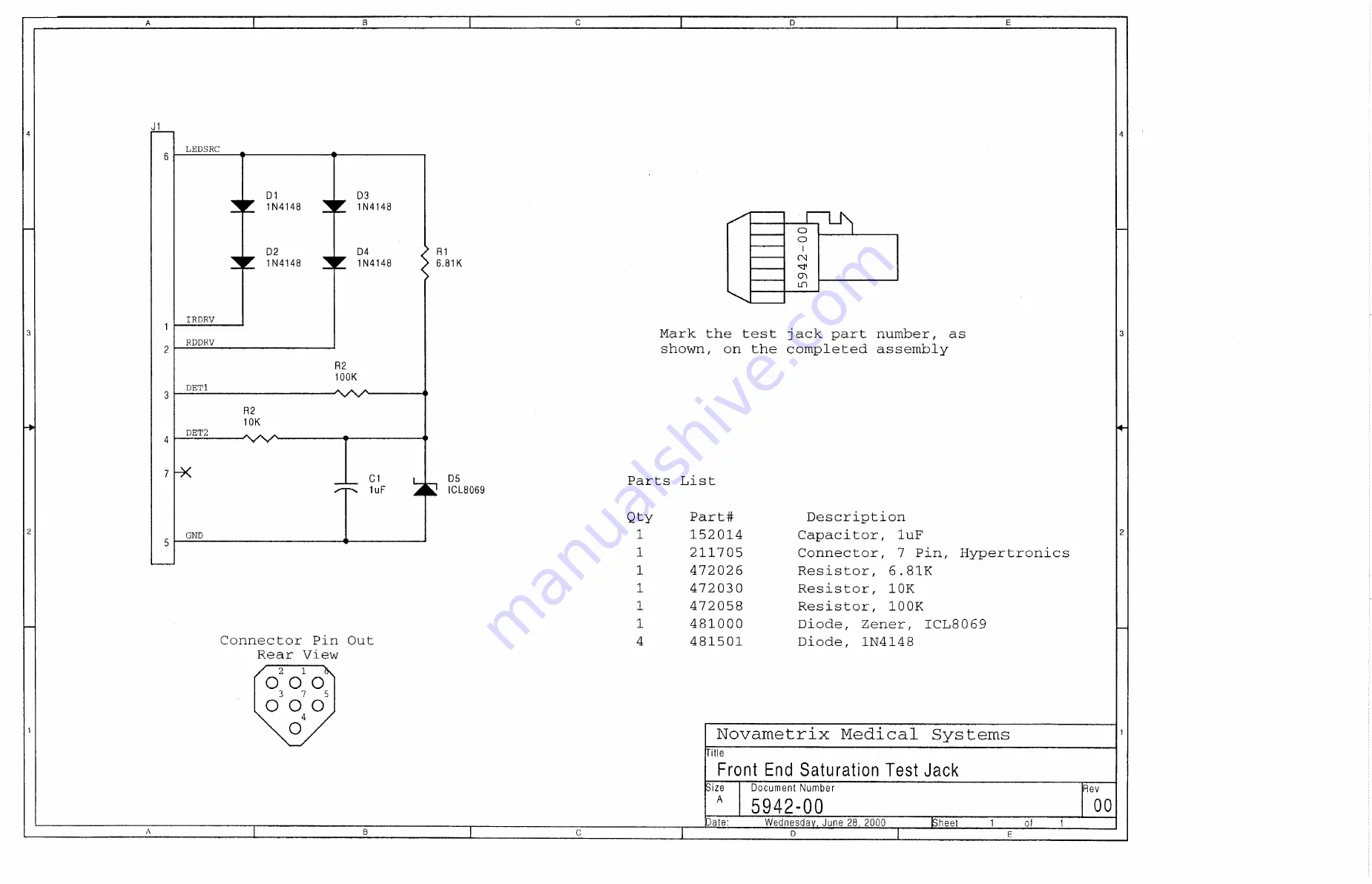 Novametrix Medical Systems OXYPLETH 520A Service Manual Download Page 133