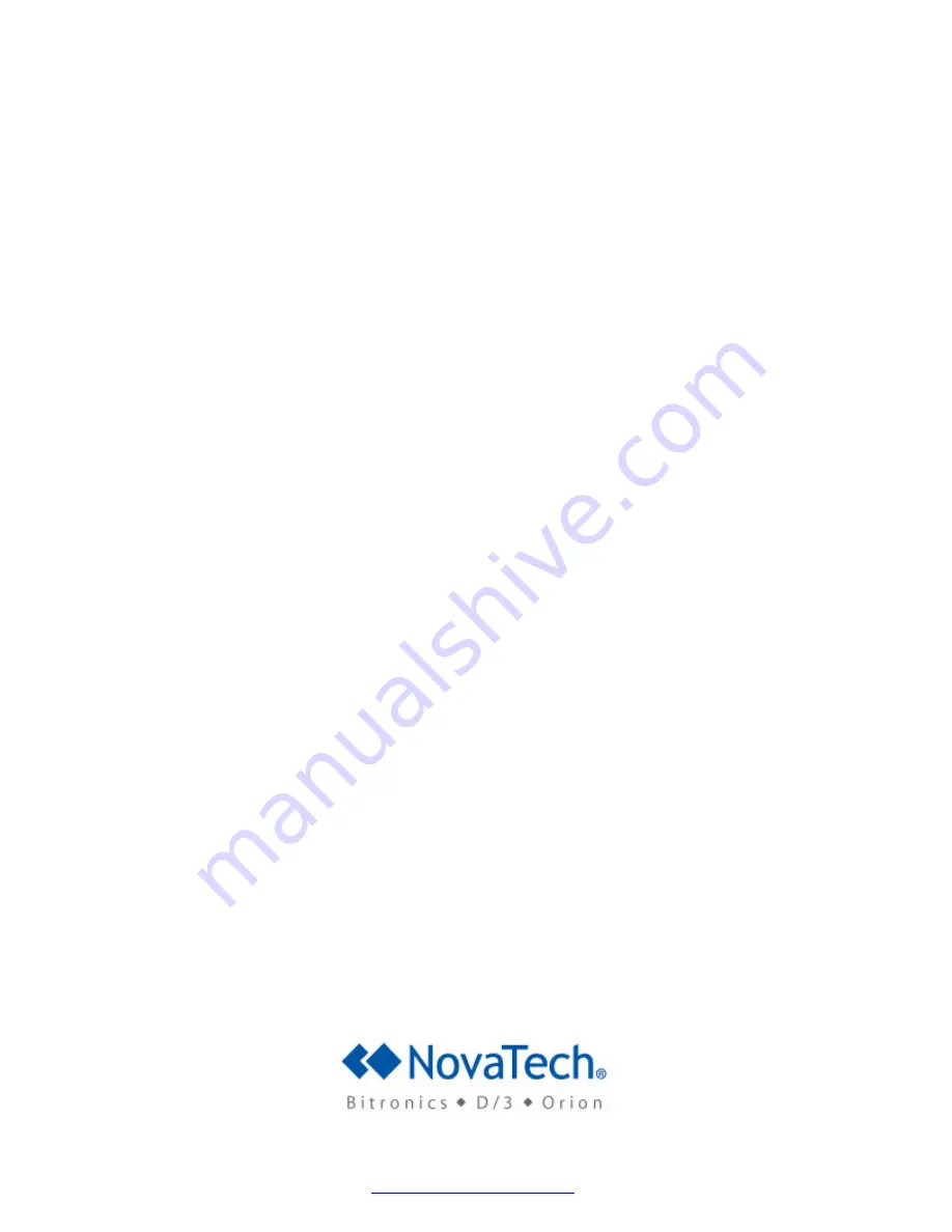 Novatech Bitronics M87X Series Manual Download Page 184