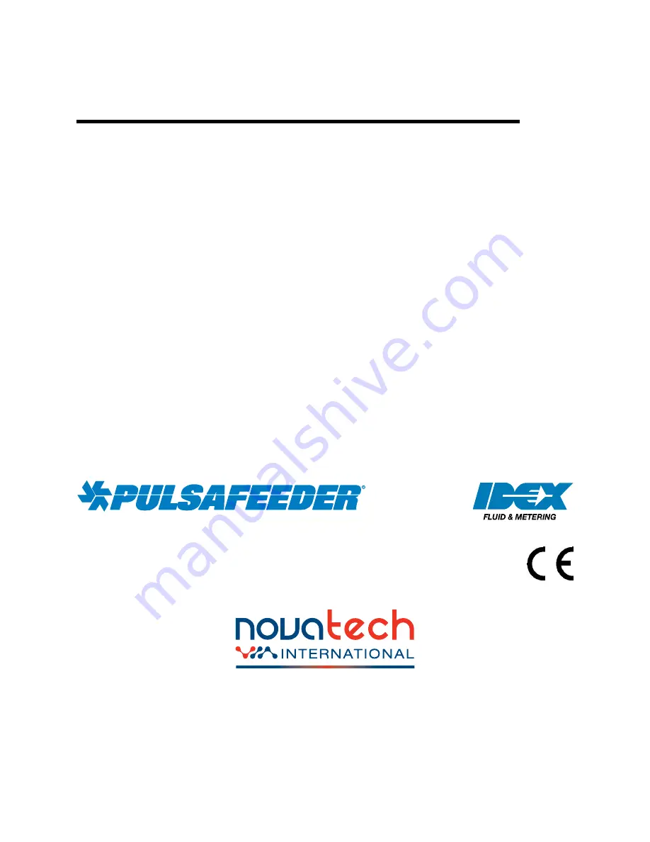 Novatech Pulsafeeder MicroVision Timer Installation & Operation Manual Download Page 1