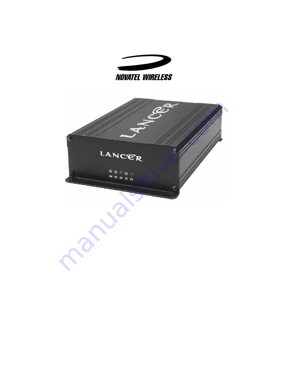 Novatel Lancer 3W Скачать руководство пользователя страница 1