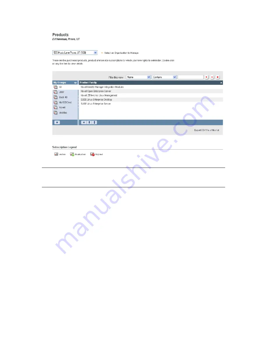 Novell CUSTOMER CENTER 2.3 Manual Download Page 40