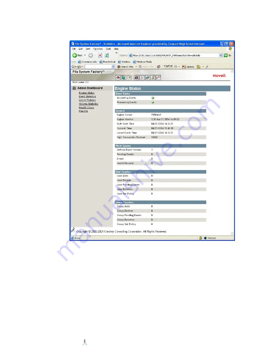 Novell FILE SYSTEM FACTORY 1.2.1 - ADMINISTRATION Manual Download Page 26