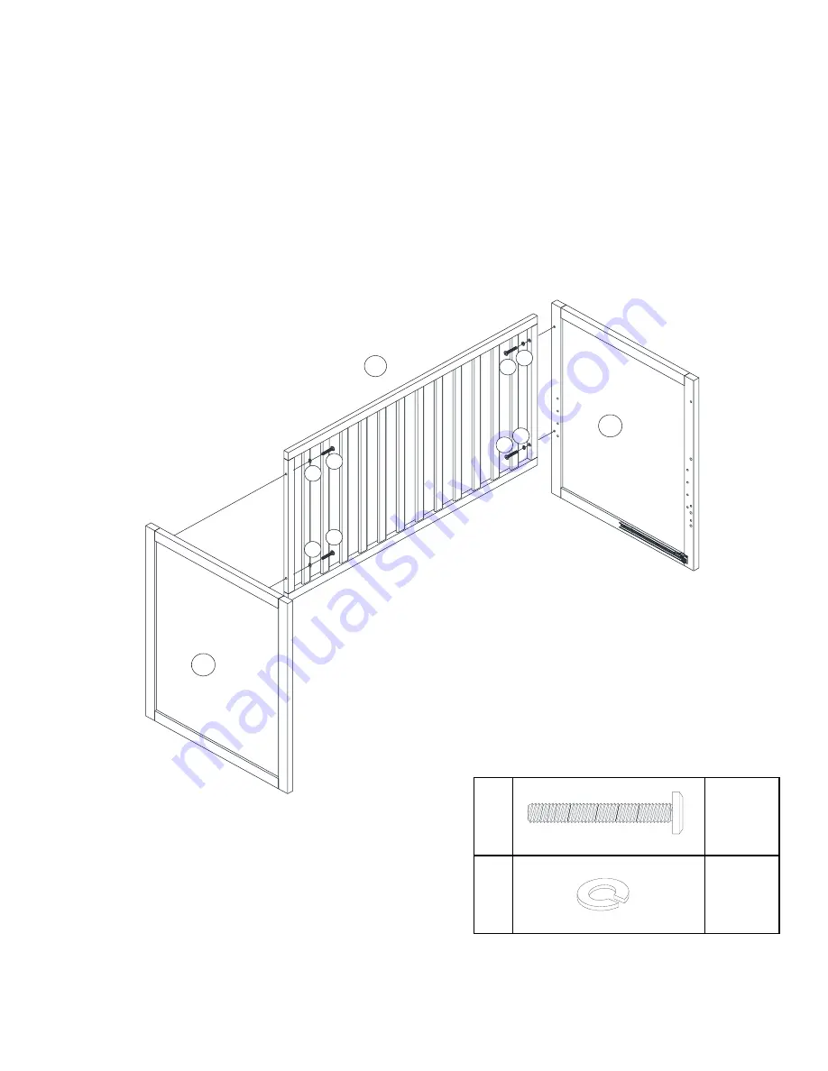 Novogratz 3-IN-1 STORAGE CRIB DL8877B3 Скачать руководство пользователя страница 6