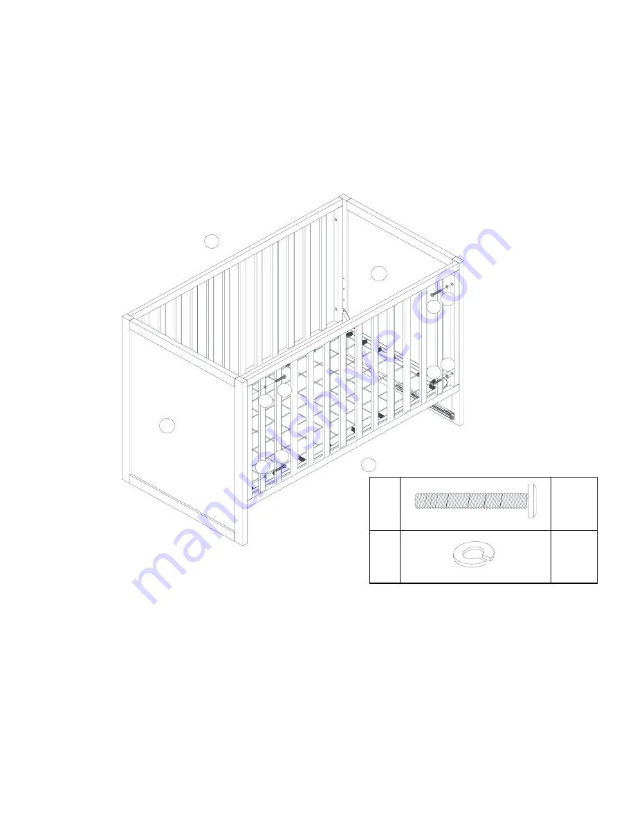 Novogratz 3-IN-1 STORAGE CRIB DL8877B3 Instruction Manual Download Page 8