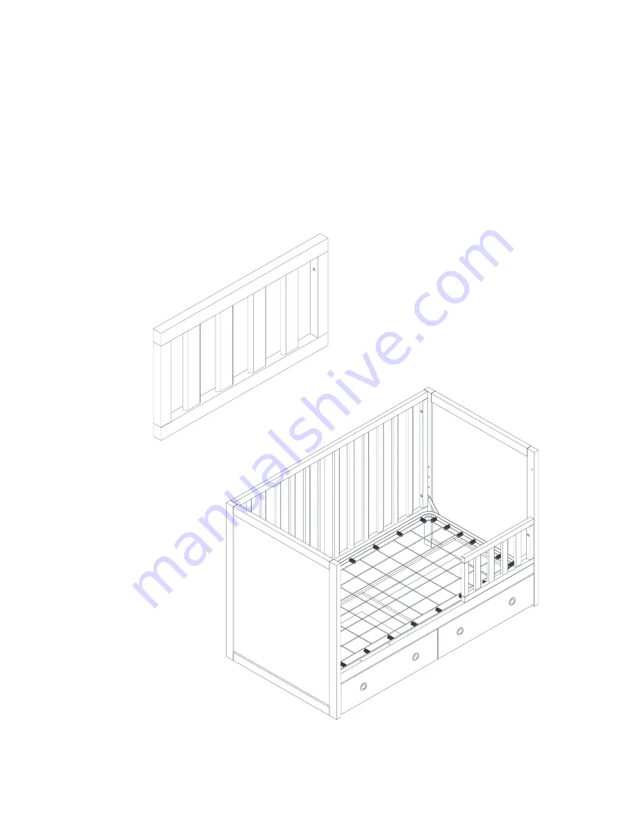 Novogratz 3-IN-1 STORAGE CRIB DL8877B3 Instruction Manual Download Page 25