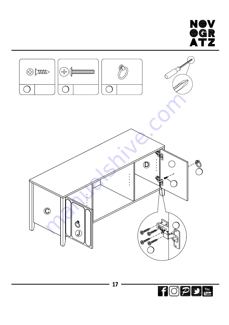 Novogratz 6747013COM Manual Download Page 17