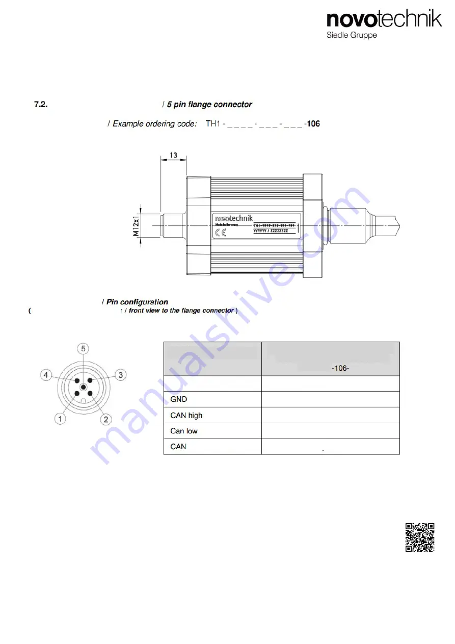 novotechnik TH1 CANopen User Manual Download Page 8