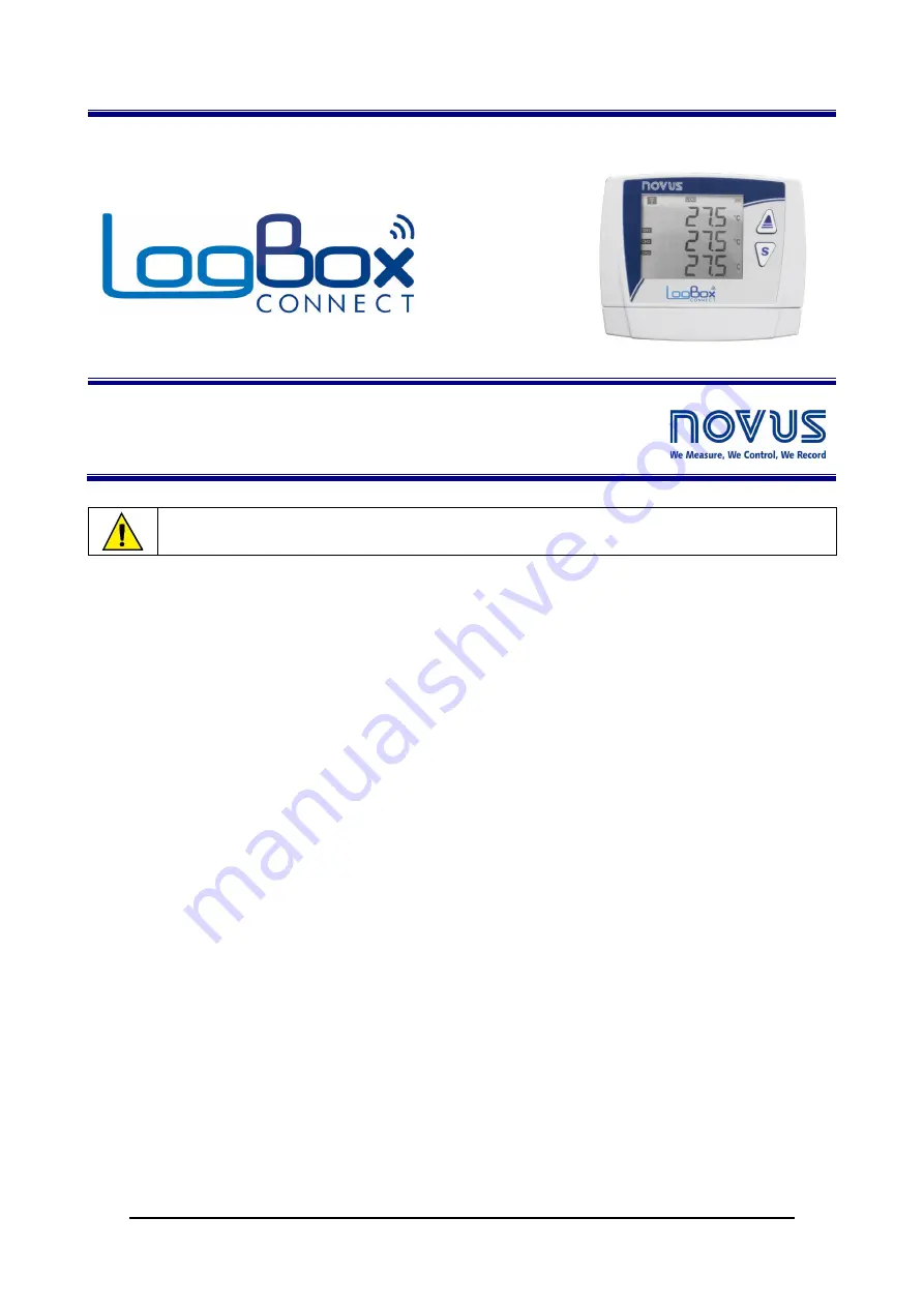 Novus LogBox Wi-Fi Configuration Manual Download Page 1