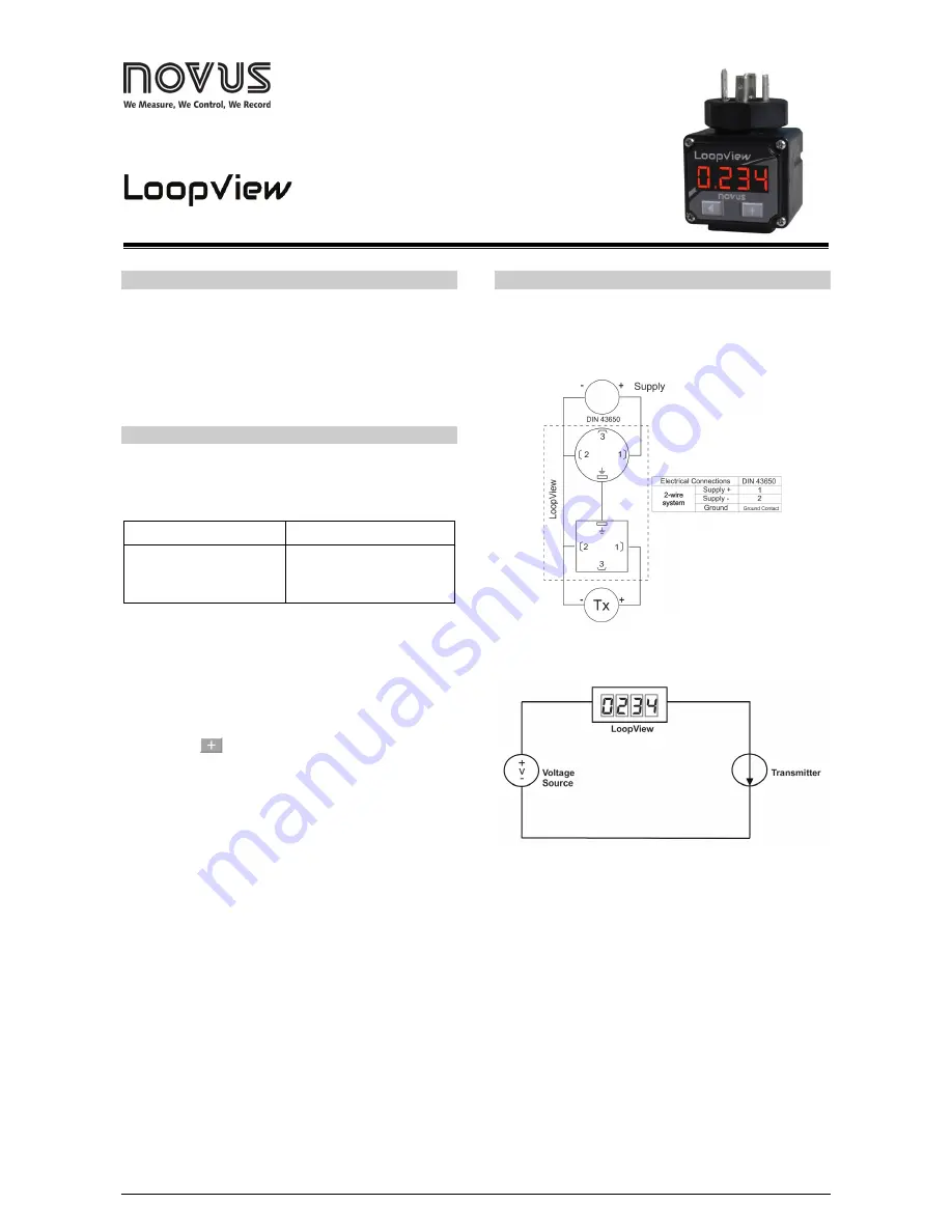 Novus Loopview Скачать руководство пользователя страница 1