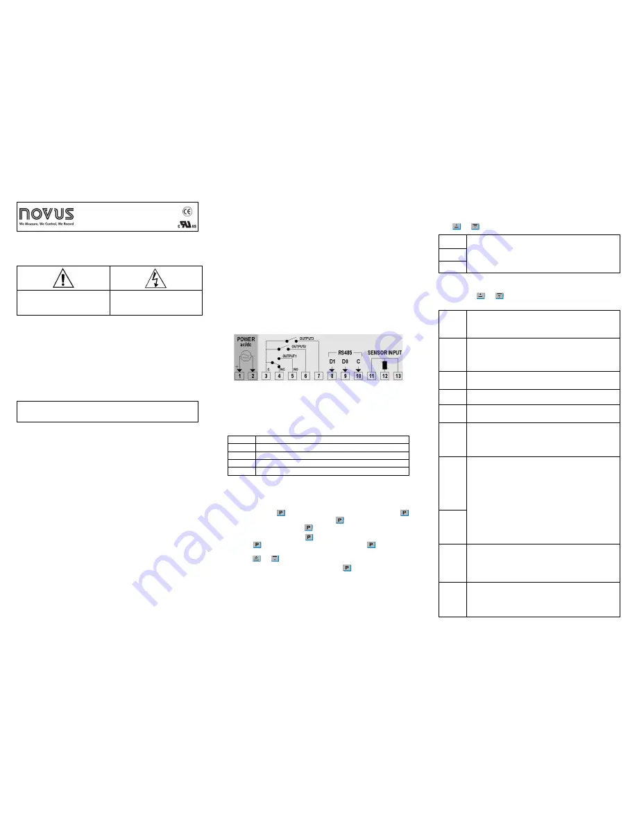 Novus N323 Operating Manual Download Page 1