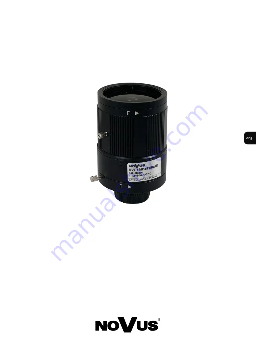 Novus NVL-5MP3818D/IR User Manual Download Page 1