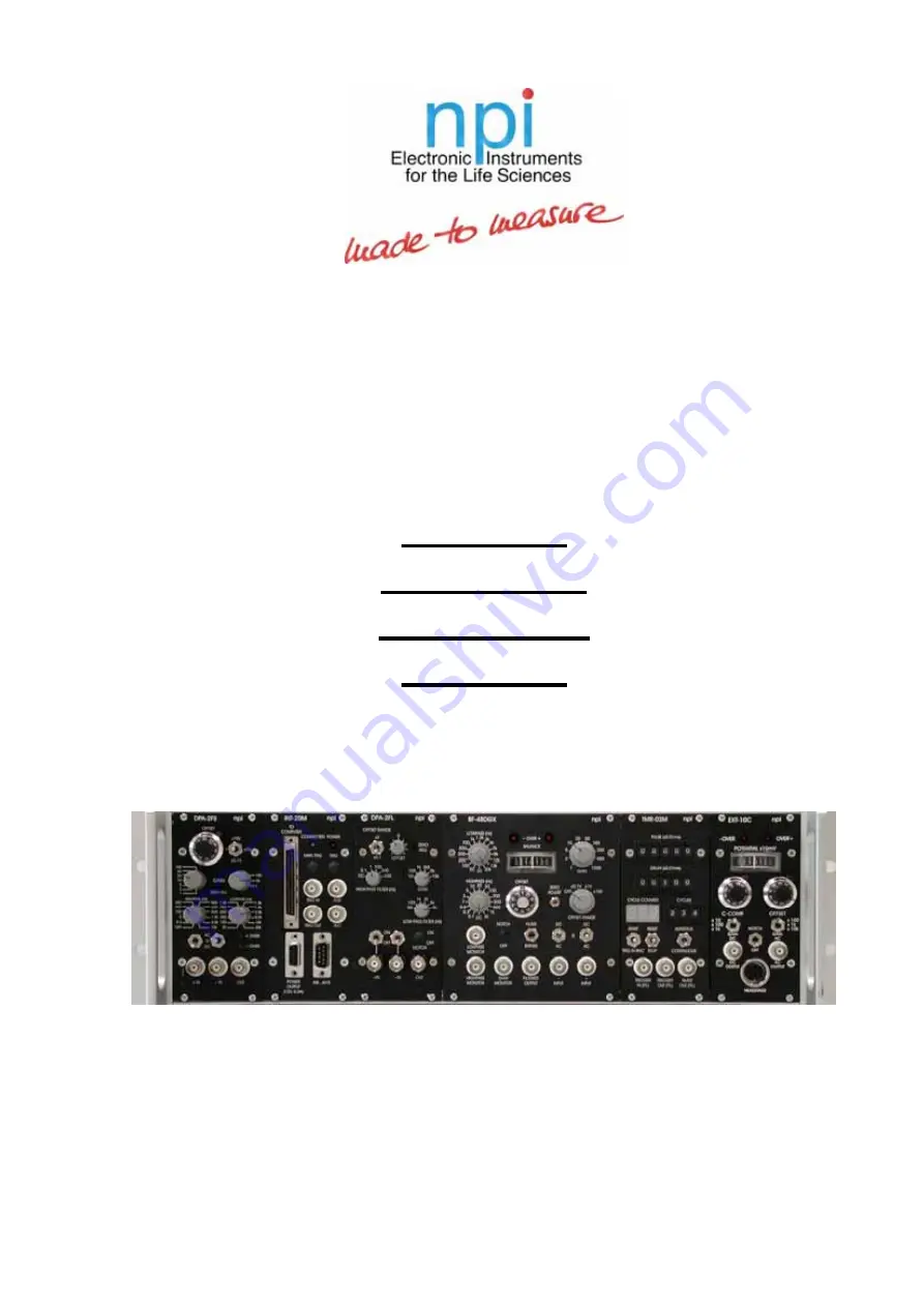 NPI EPMS-07 Operating Instructions And System Description Download Page 1