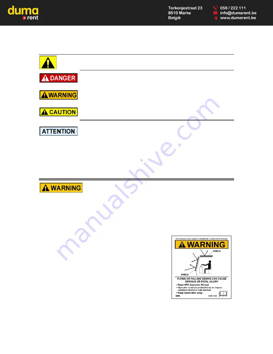 NPK GH06 Operator'S Manual Download Page 3