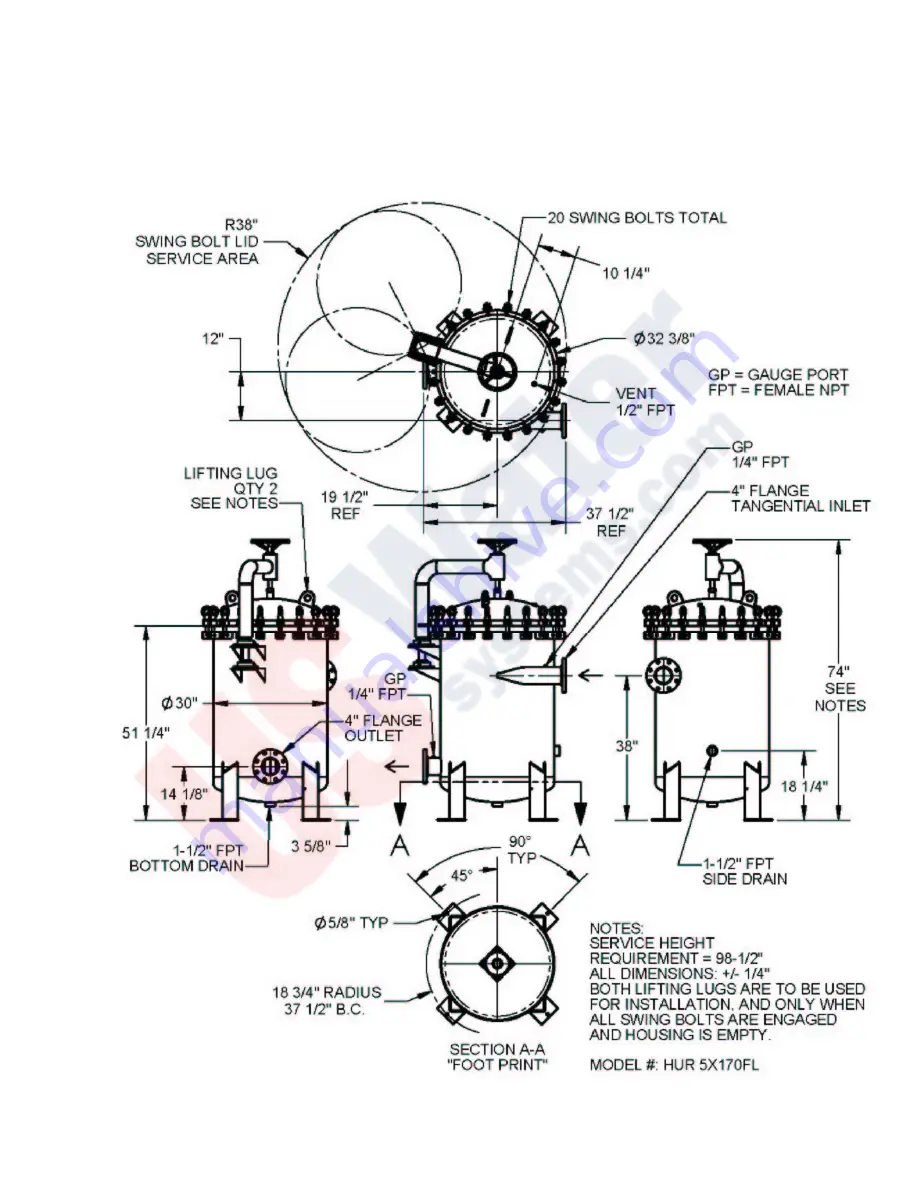 NSF HUR 1X170FL Скачать руководство пользователя страница 10