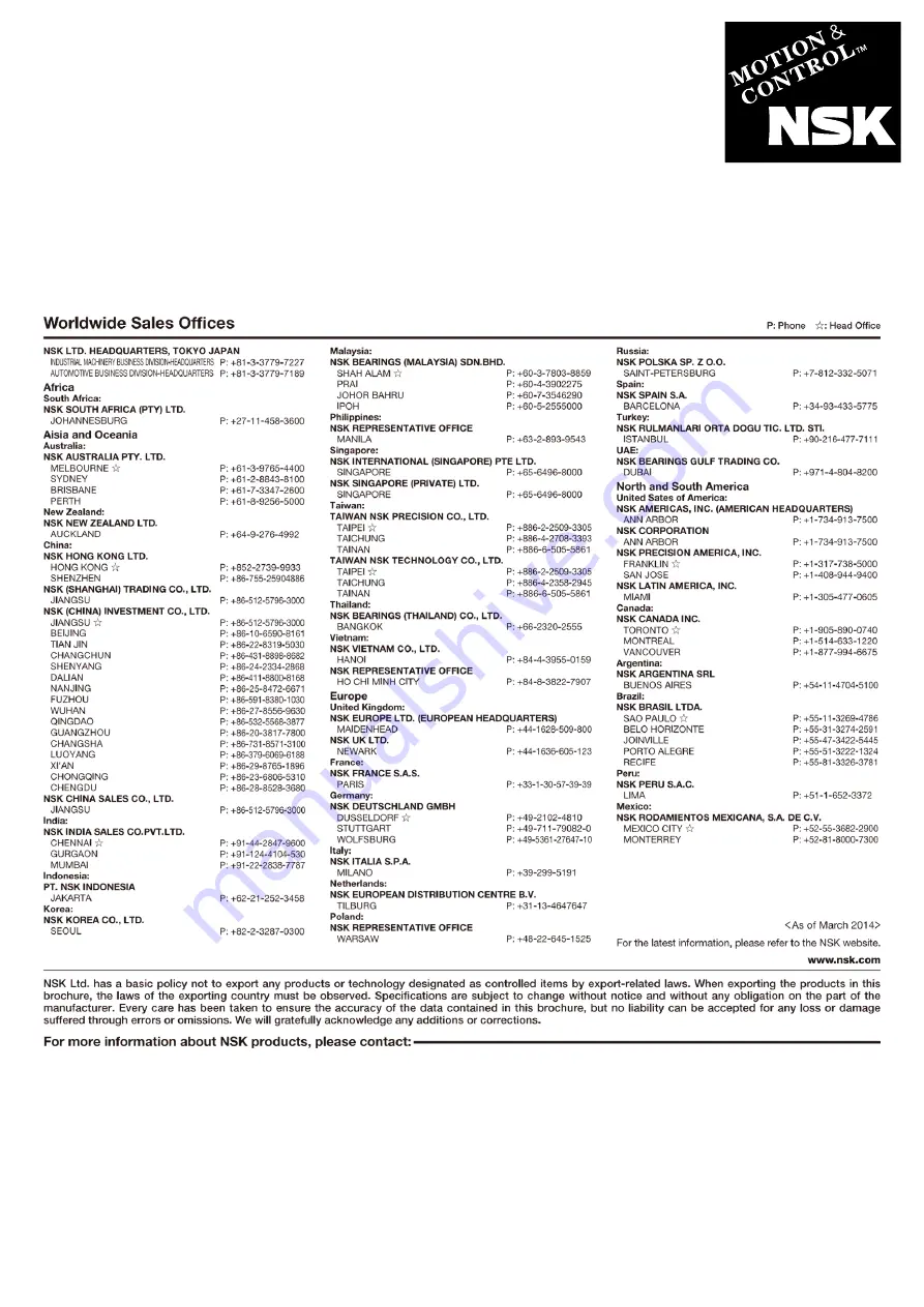 NSK M-EGA-15A2301 User Manual Download Page 237