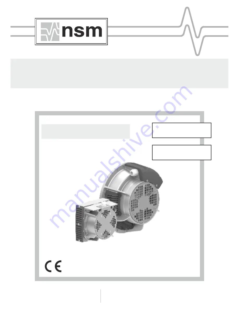 NSM PMG-DC Use And Maintenance Manual Download Page 1