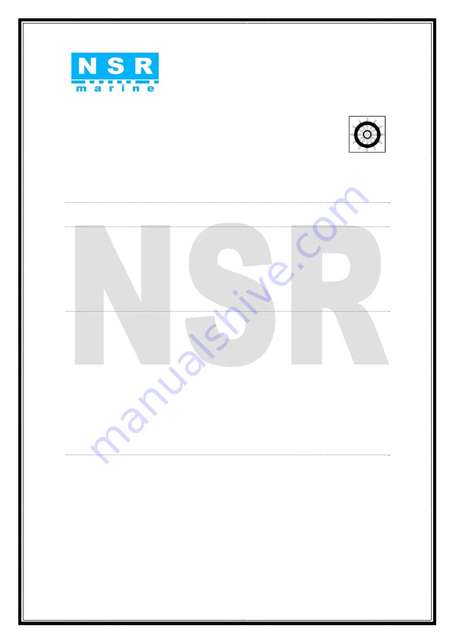 NSR Marine NGR-1000 User Manual Download Page 71