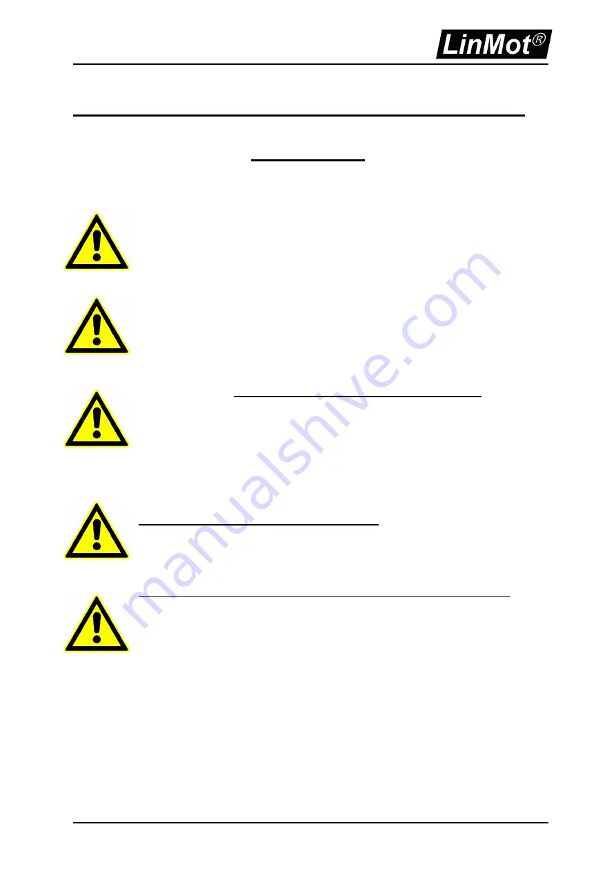 NTI AG LinMot E1000 Series Installation Manual Download Page 2