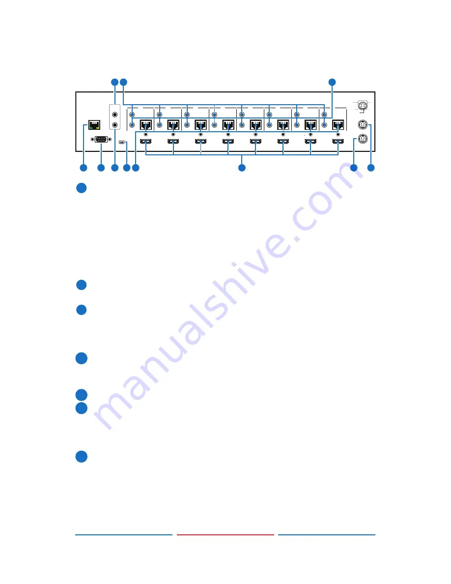 NTI SM-8X8-C6HDR-POE-HDBT Operation Manual Download Page 9