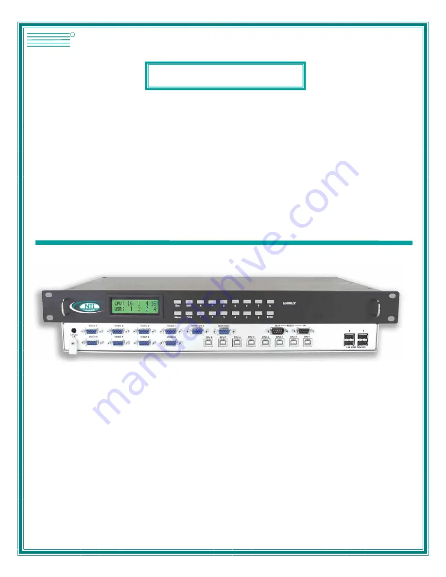 NTI UNIMUX-2X16-U Скачать руководство пользователя страница 1