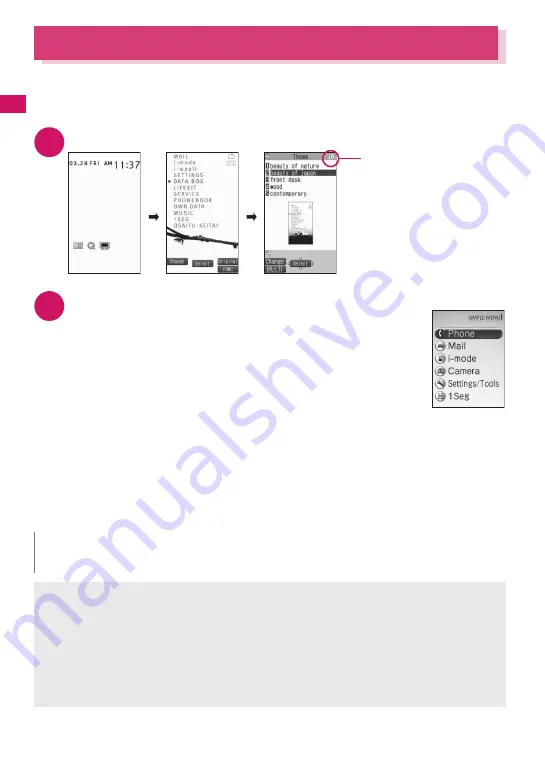 NTT docomo FOMA N706i Instruction Manual Download Page 36