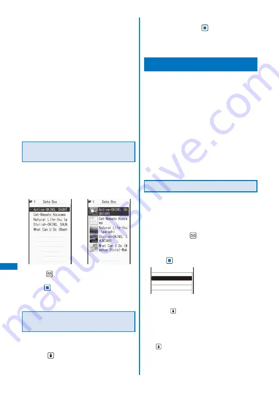 NTT docomo FOMA SO906i Скачать руководство пользователя страница 368