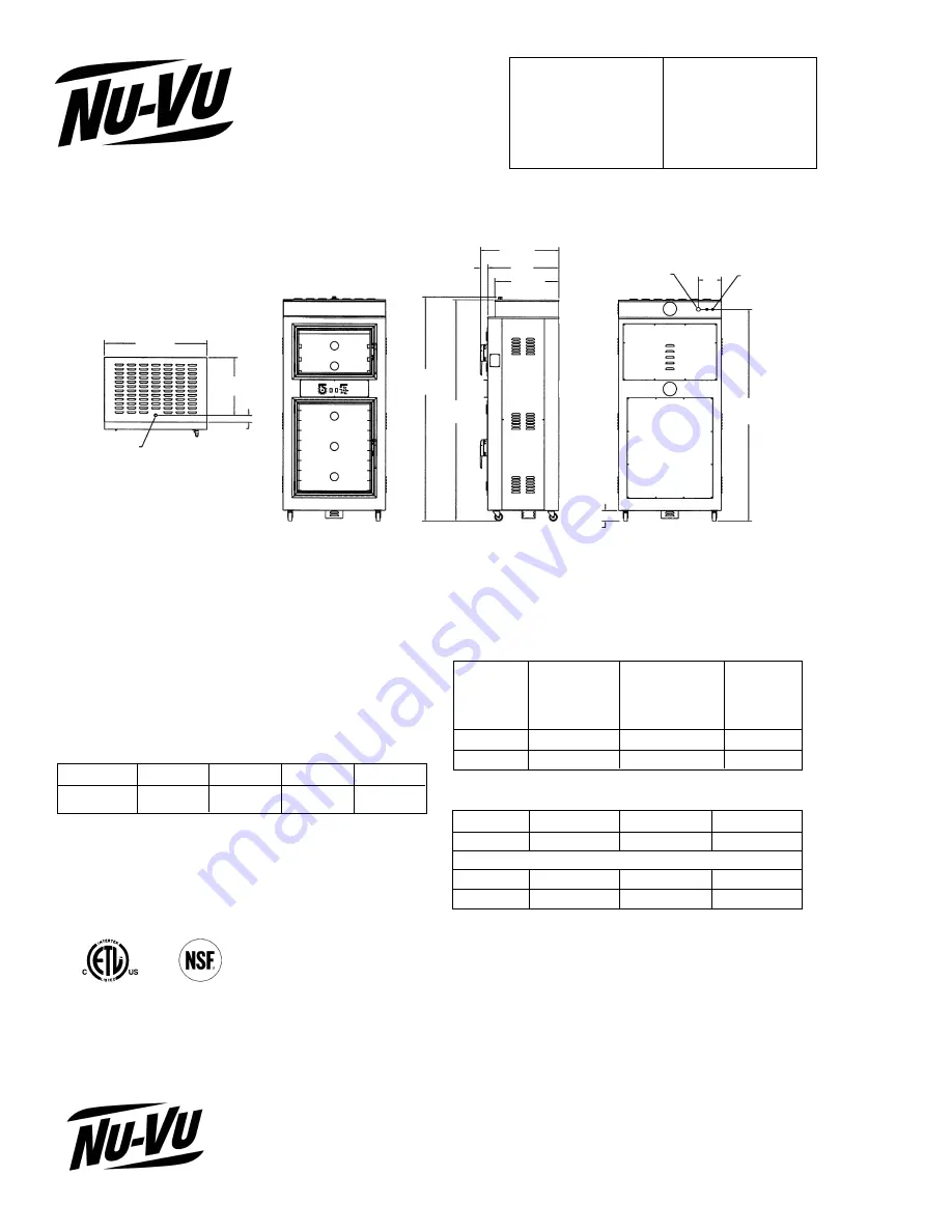 Nu-Vu EUB-3/9 Specifications Download Page 2