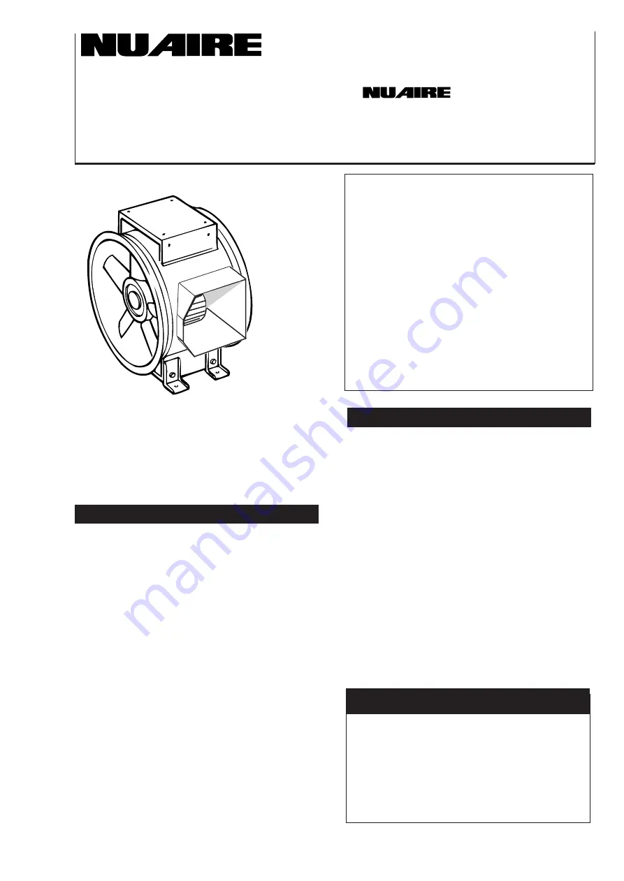 NuAire DuctMaster DCB 315 Installation And Maintenance Manual Download Page 1