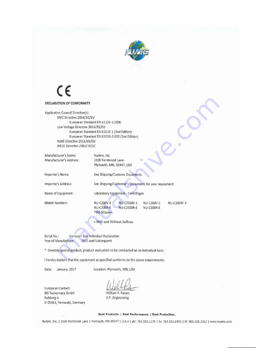 NuAire NU-C300R Operation & Maintenance Manual Download Page 41