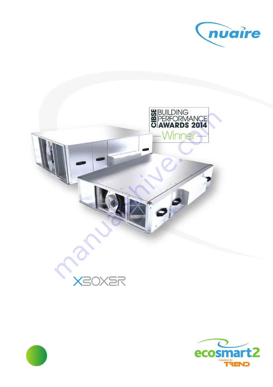 NuAire XBOXER XBC 10 NT Series Installation, Control Details, Operating And Maintenance Download Page 1