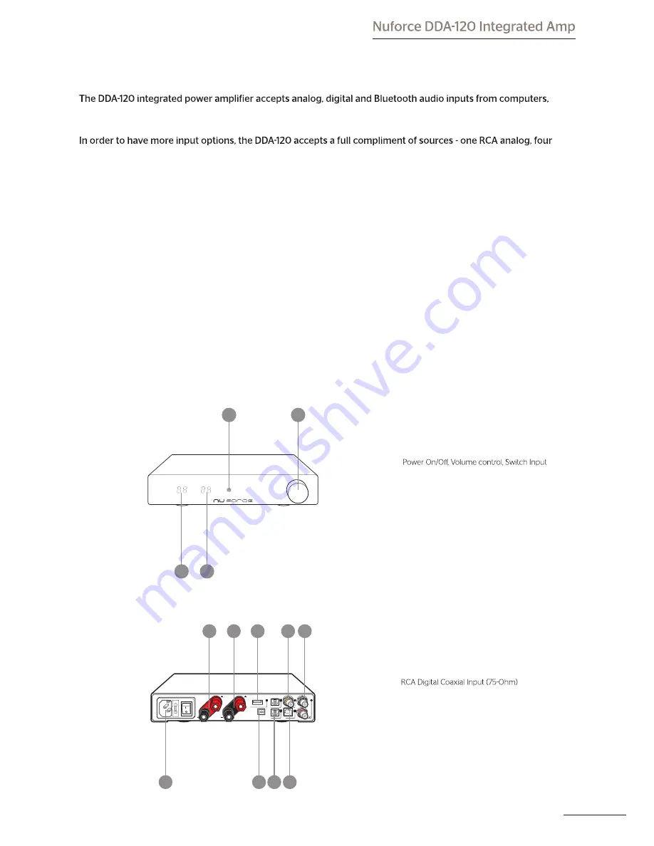 NuForce DDA-120 User Manual Download Page 3