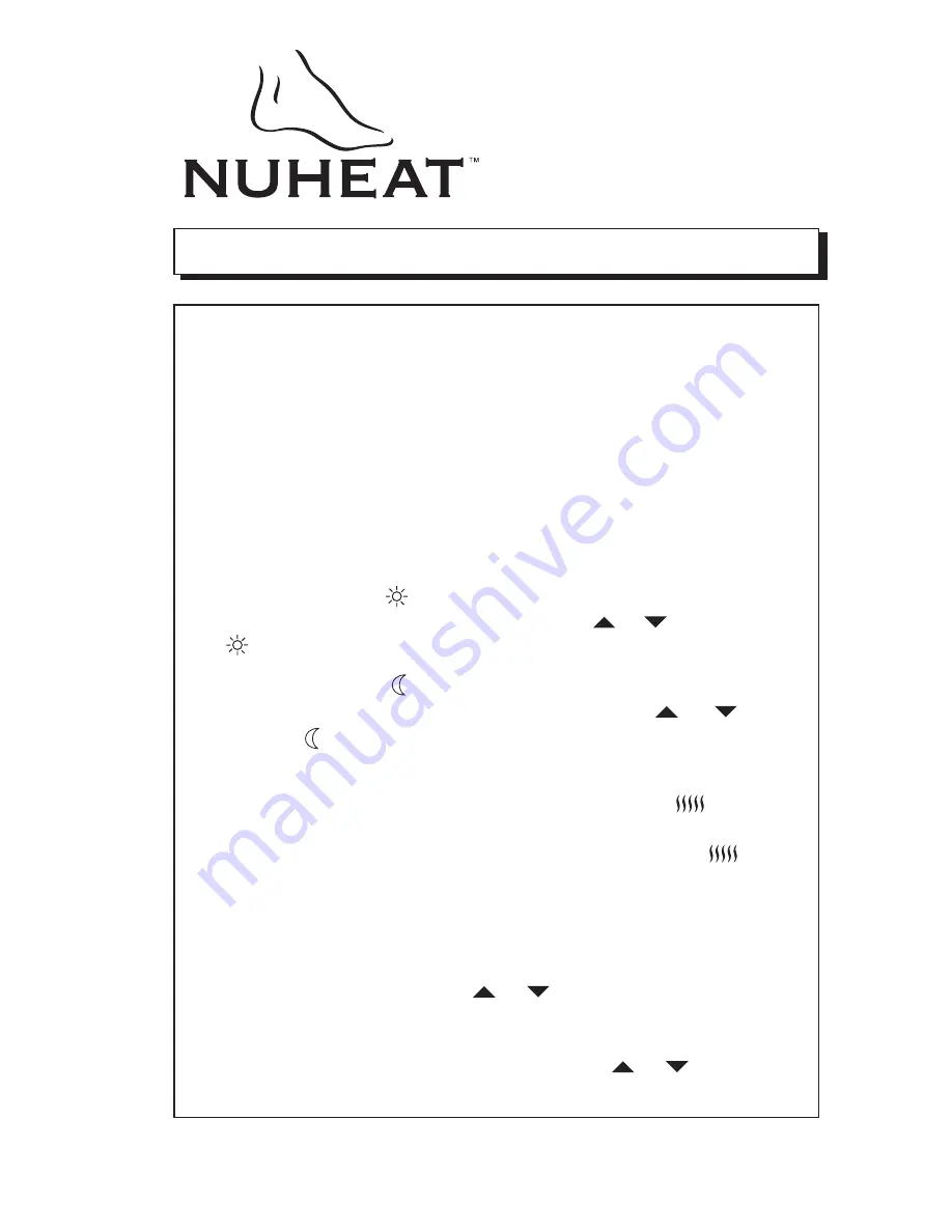 Nuheat FTGF2P User Manual Download Page 1