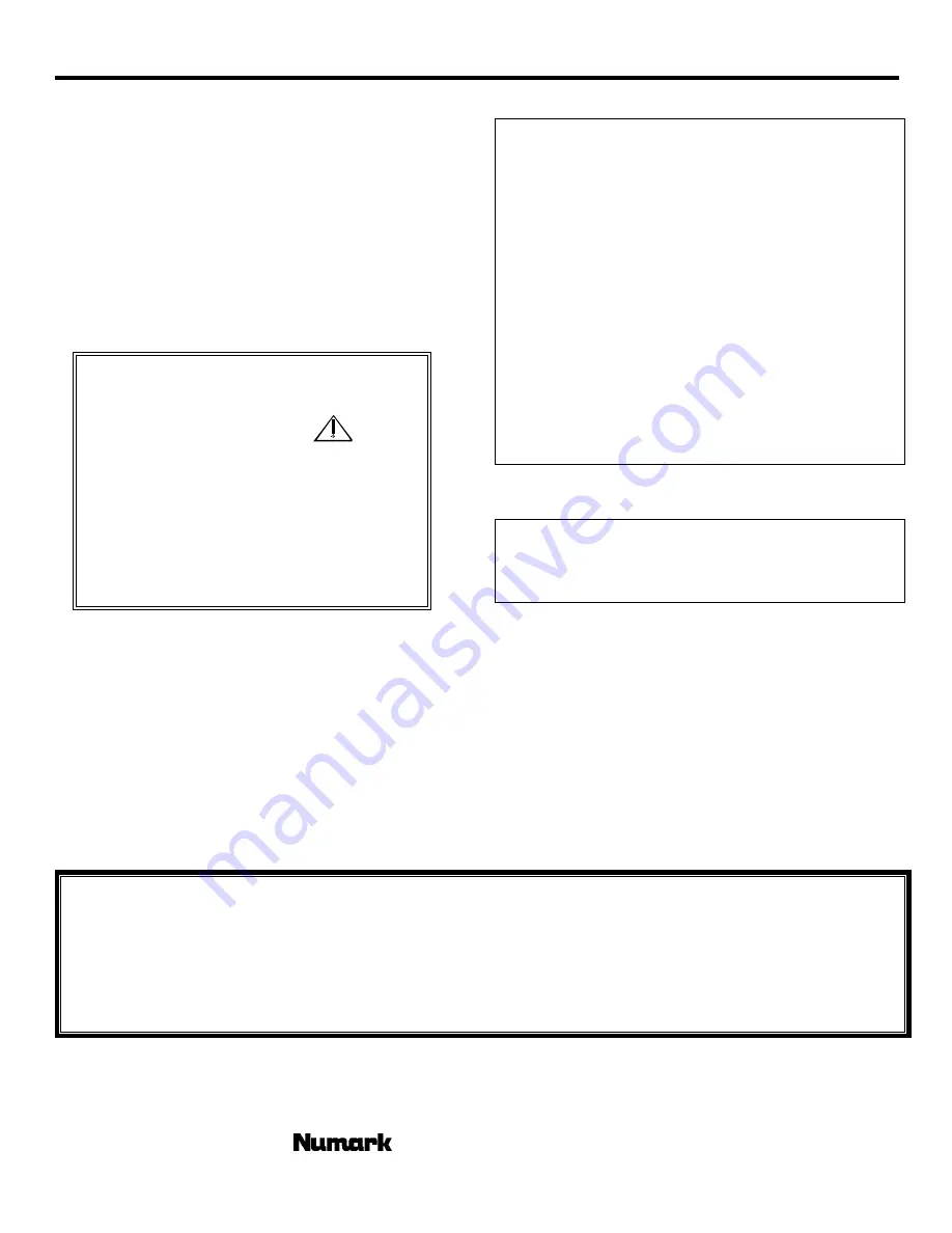 Numark CDMIX2 Operating Manual Download Page 3