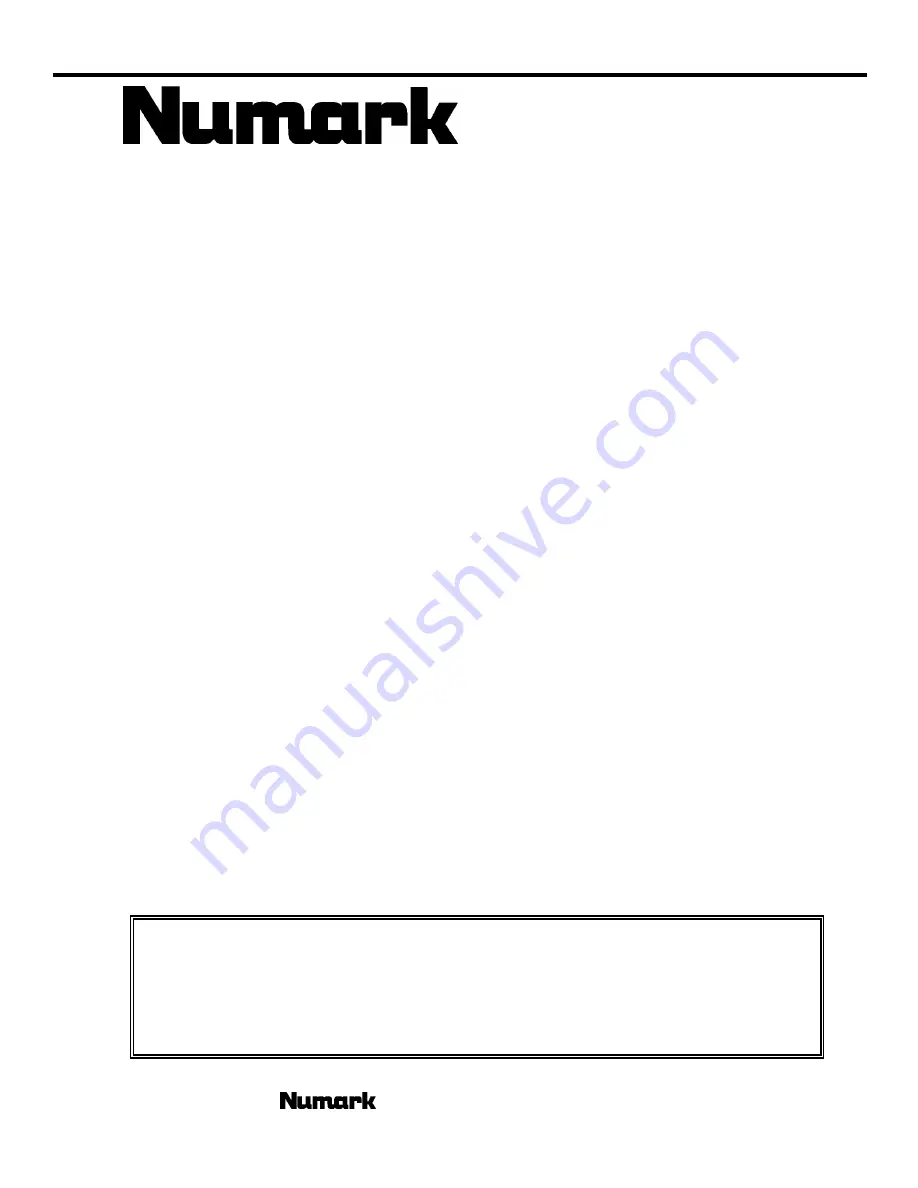 Numark CDMIX2 Operating Manual Download Page 4