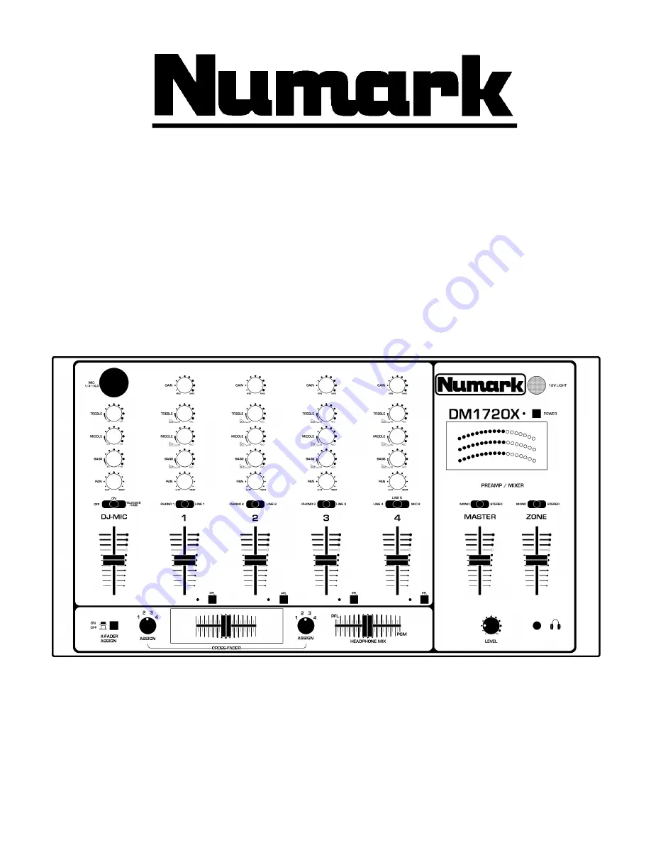 Numark DM1720X Скачать руководство пользователя страница 1