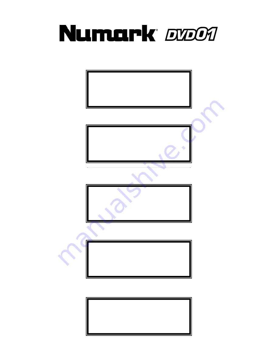 Numark DVD01 Owner'S Manual Download Page 1