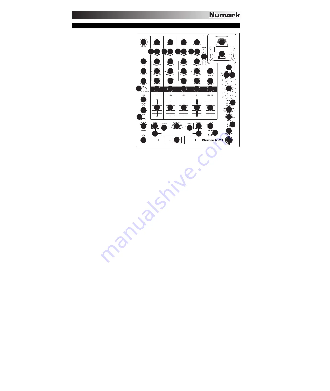 Numark iM9 Quick Start Manual Download Page 4