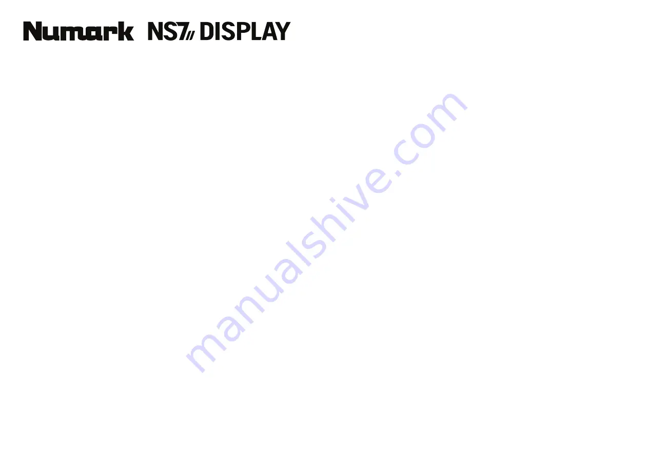 Numark NS7II Assembly Manual Download Page 1