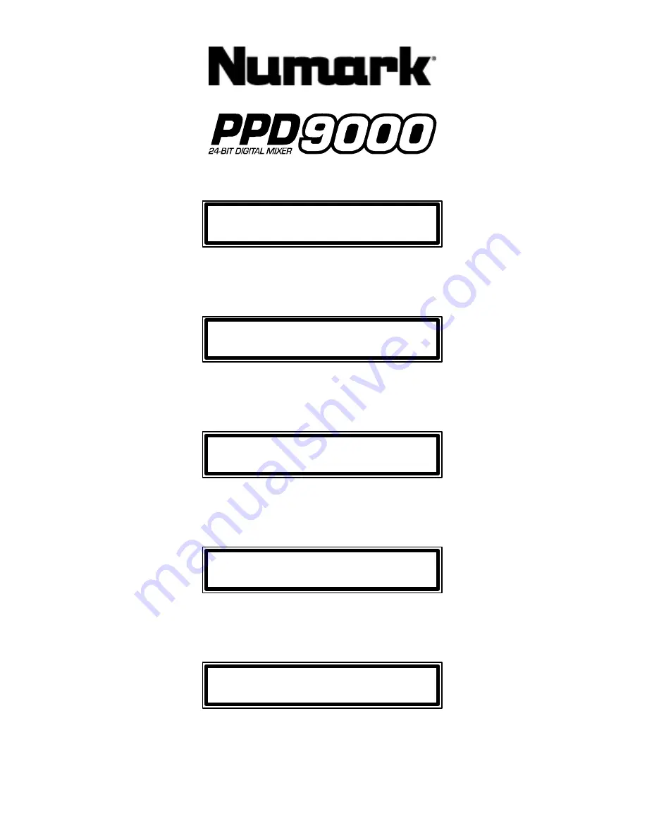 Numark PPD9000 Скачать руководство пользователя страница 1