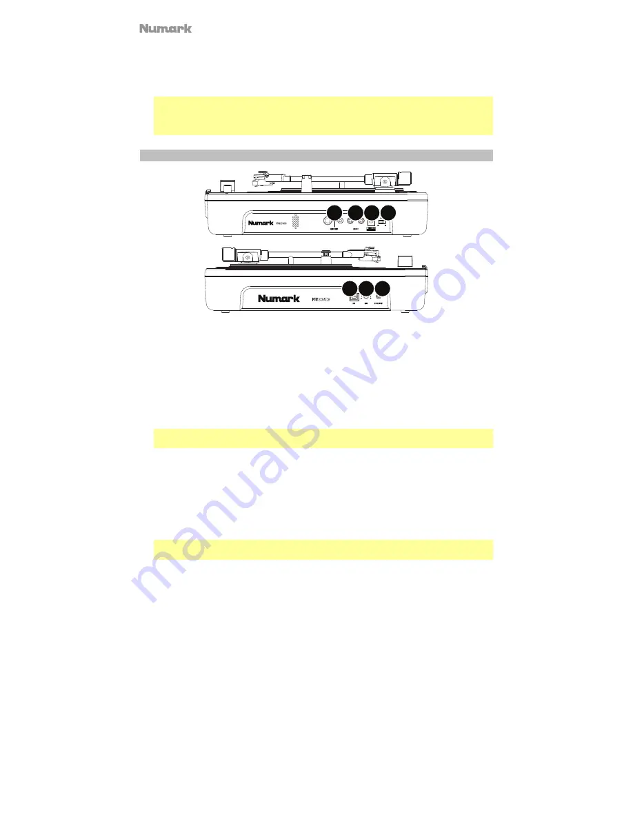 Numark PT01 Scratch User Manual Download Page 8