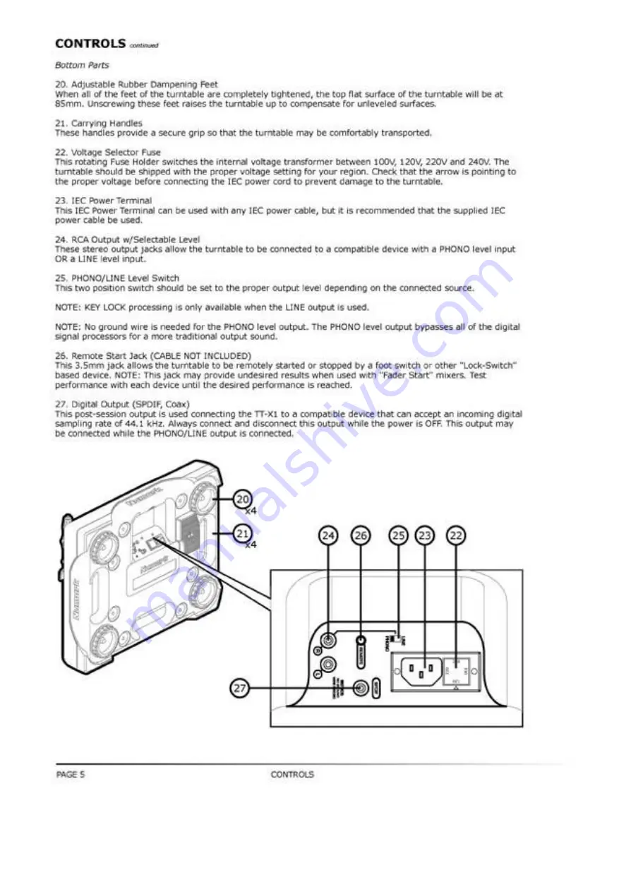 Numark TTX1 Скачать руководство пользователя страница 6