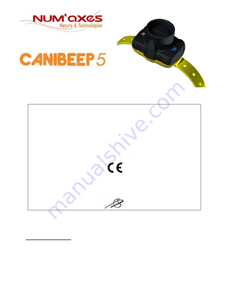 Num'axes Canibeep 5 User Manual Download Page 1